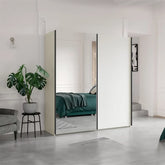 Wiemann Oxford 2 Door Sliding 200 cm Wardrobe with Mirror - Pendle Village Furniture